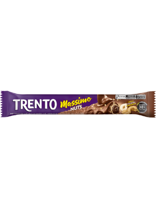 Wafer Trento Massimo Nuts Ao Leite 30Gr Peccin - Unidade