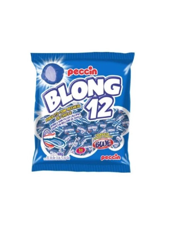 Pirulito Blong 12 Blue 600Gr C/50 Un Peccin - Pacote