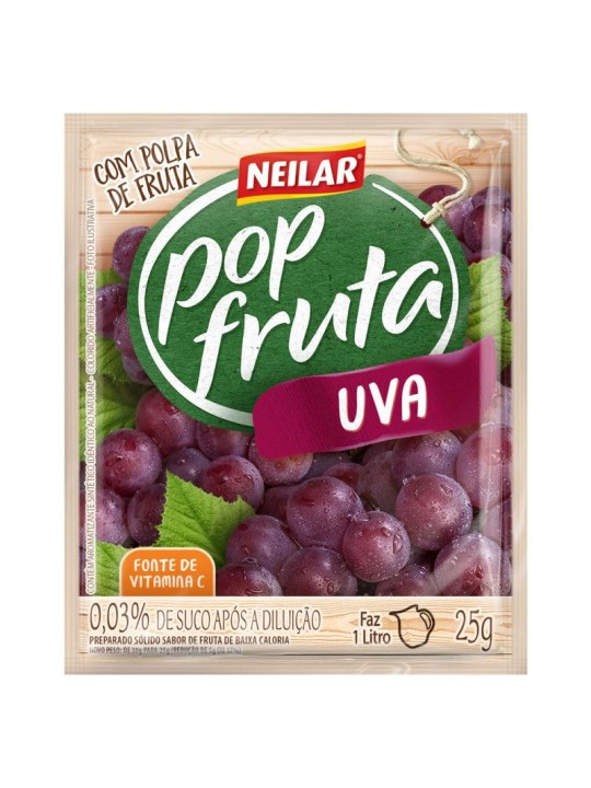 Suco Po Uva Pop Fruta 20X25Gr- Neilar