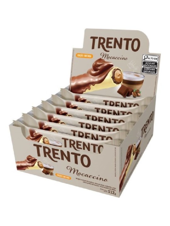 Trento Wafer Rolinhos Mocaaccino 16X2Un512Gr