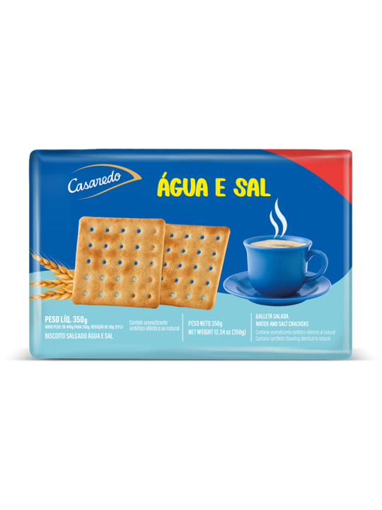 Biscoito Agua E Sal Casaredo 350Gr