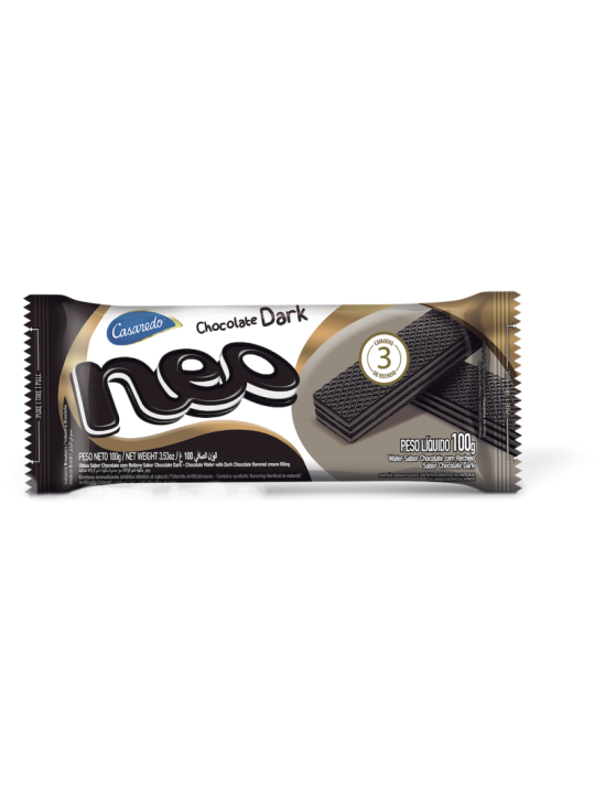 Biscoito Wafer Chocolate Dark Neo 100Gr