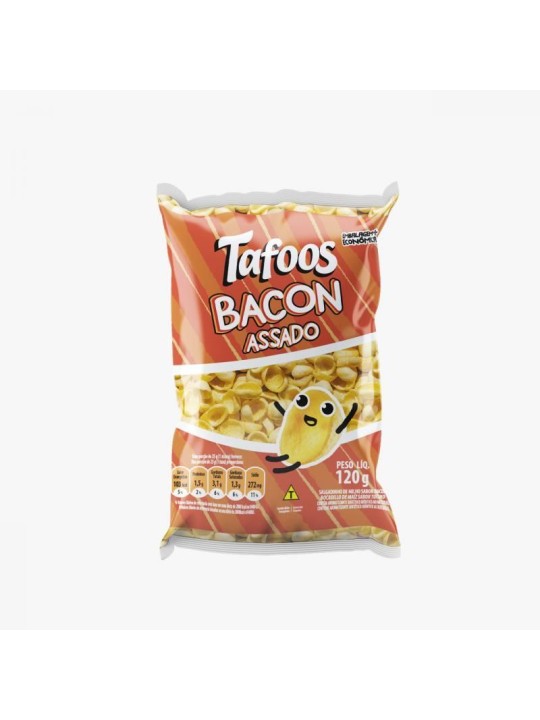 Salgadinho Assado Bacon Taffos 100Gr