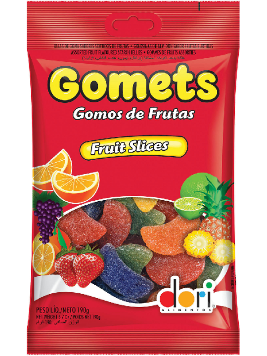 Bala Gomets Gomas De Frutas Slices 150Gr