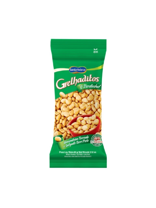 Amendoim Grelhaditos Torrado S/Pele 60G Santa Helena - Pacote