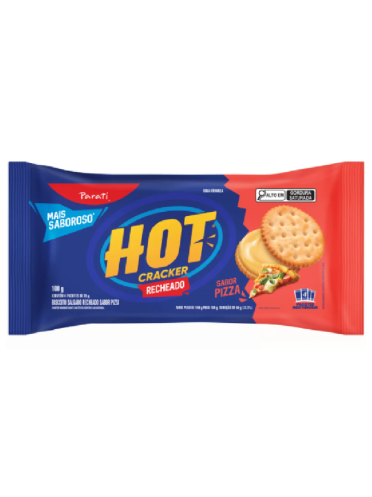 Biscoito Rech Hot Cracker Pizza 18X4X100Gr