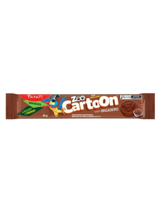 Biscoito Recheado Zoo Cartoon Brigadeiro 85Gr - Unidade
