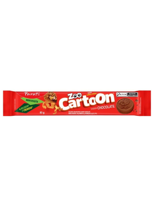 Biscoito Recheado Zoo Cartoon Chocolate 85Gr - Unidade