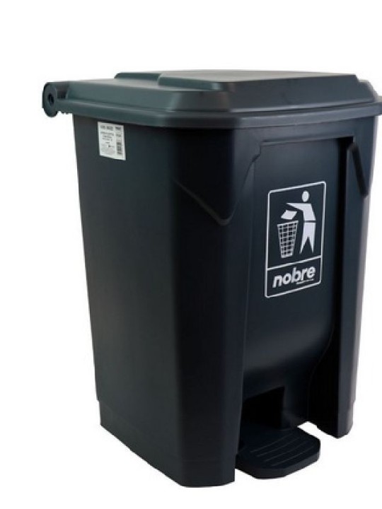 Lixeira Plastica Com Pedal 30 Lt Cinza - Nobre