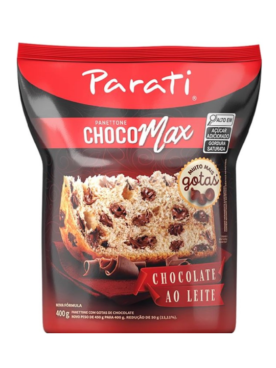Panetone Chocomax Chocolate 400Gr - Pacote - Parati