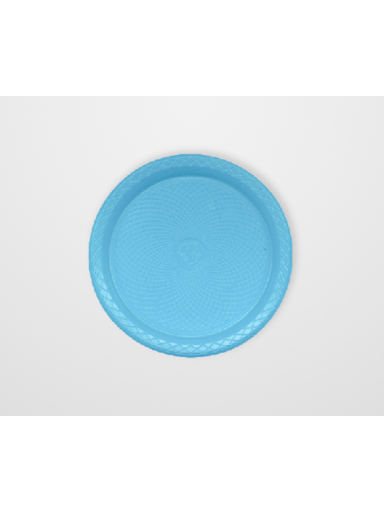 Prato Plast Azul Claro 15 Cm Salgados-Bolo