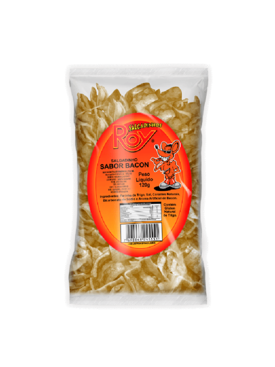 Salgadinho Pellet Bacon 120Gr Roy - Pacote