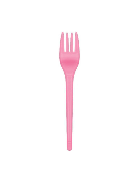 Garfo Sobremesa Rosa Claro Cropac - Pacote C/50 Unidades