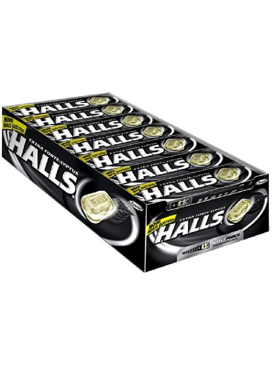 Halls Extra Forte Preto Adams - Display C/21 Un