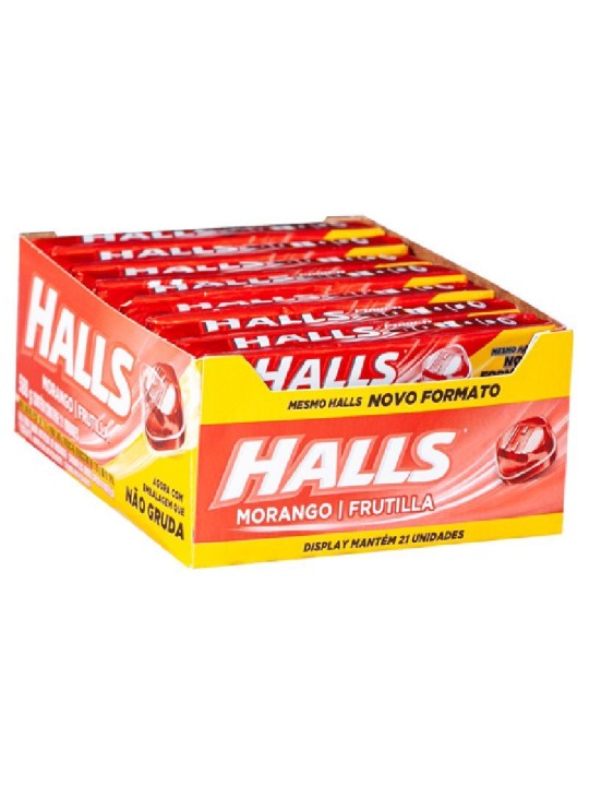 Halls Morango C/21 Und