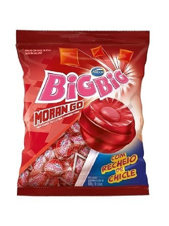 Pirulito Big Big Morango 500Gr Arcor - Pacote