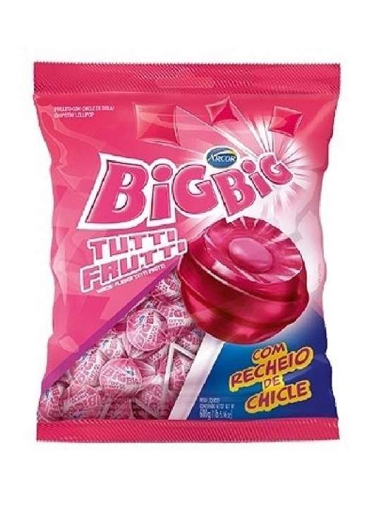 Pirulito Big Big Tutti Frutti 500Gr Arcor - Pacote