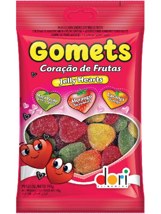 Bala Gomets Coracao Hearts 150Gr Dori - Pacote