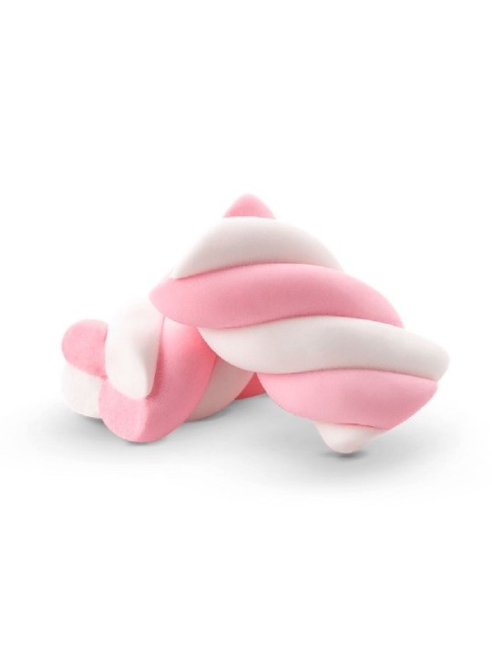 Marshmallows Twist Rosa/Branco Baunilha 250Gr