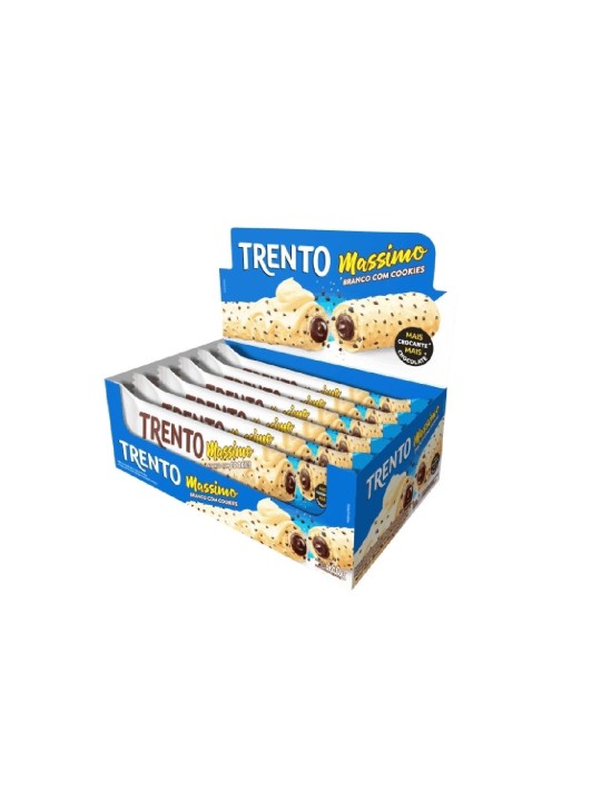 Trento Massimo Wafer Branco Com Cookies 30Gr