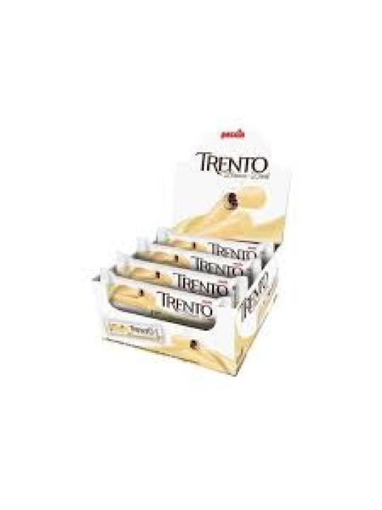 Trento Wafer Rolinhos Rech Choc Branco 32Gr