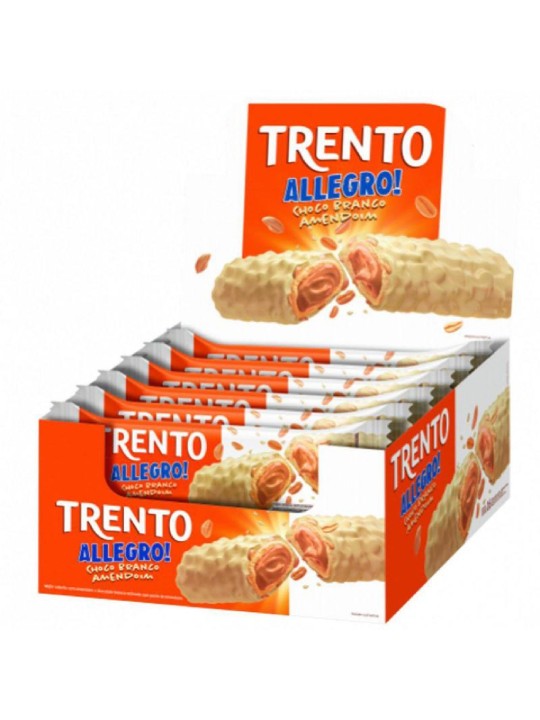 Trento Allegro Chocolate Branco C/Amendoim 26Gr Peccin - Unidade