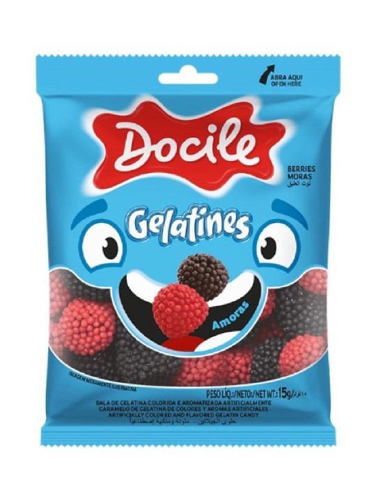 Gelatines Mini Amoras 12X15Gr Docile - Display C/12